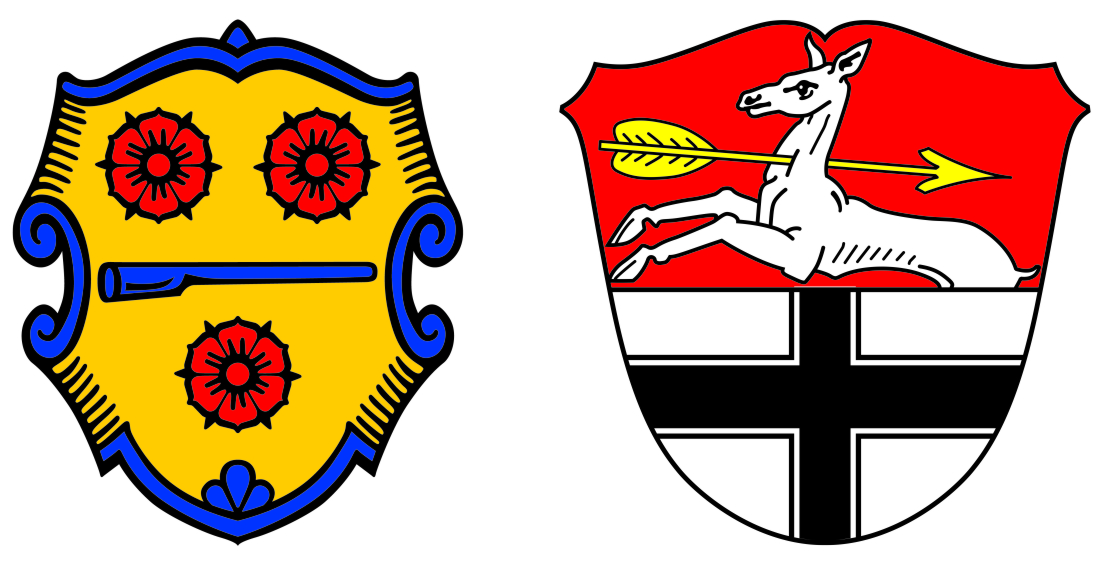 Wappen von Helmstadt und  Holzkirchhausen